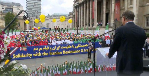 تظاهرات بزرگ هواداران مجاهدین و ایرانیان آزاده در لندن