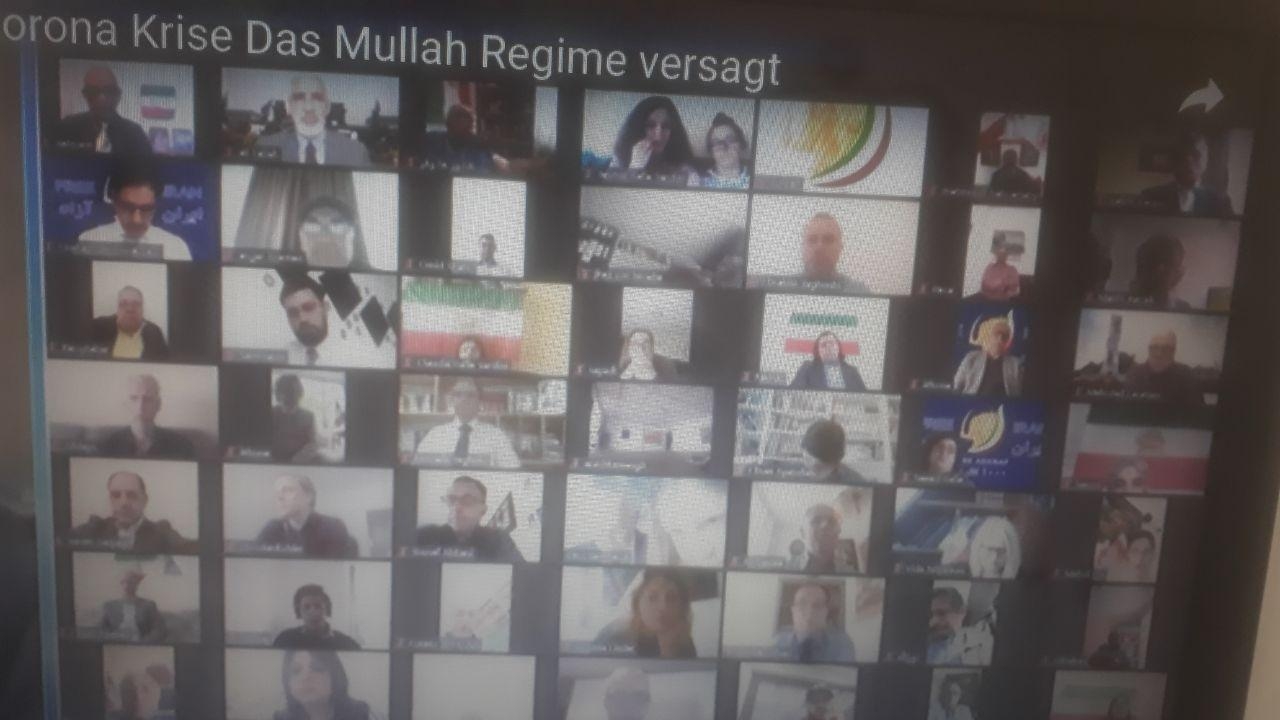 کنفرانس اینترنتی در برلین توسط دفتر نمایندگی شورای ملی مقاومت ایران بحران کرونا در ایران ـ شکست آخوندها