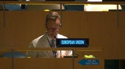 سخنرانی نماینده اتحادیه اروپا در کمیته اول مجمع عمومی [خلع سلاح و امنیت جهانی] (قسمت ایران)