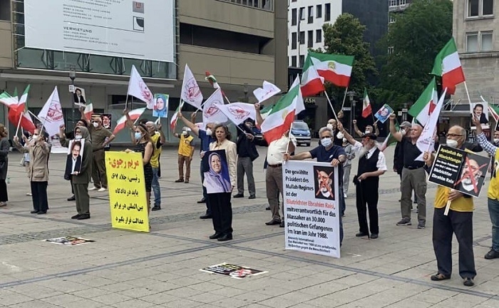 فراخوان به محاکمه سردژخیم جلاد آخوند جنایتکار ابراهیم رئیسی ـ مرکز شهر اسن ـ آلمان