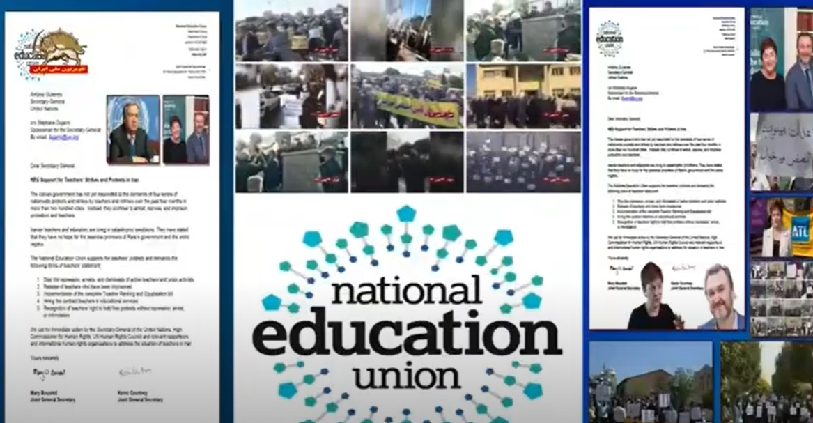 اتحادیه آموزش ملی بزرگترین اتحادیه معلمان در انگلستان حمایت از اعتصابات و اعتراضات معلمان در ایران