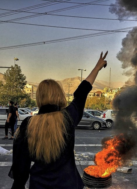 die Protest gegen das Regime Mullahs