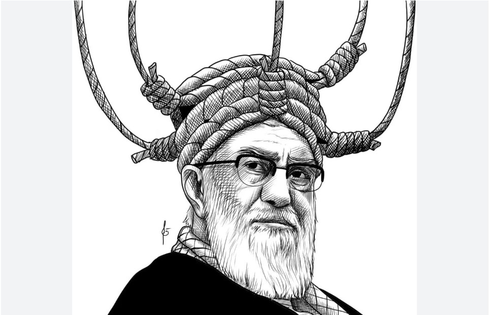 بيانيه مجلس خبرگان ارتجاع :  كاريكاتور خامنه اي در نشرية فرانسوي  آن روي ديگر سكة حمايت فرانسه از مجاهدين