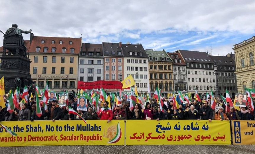 Iran - München – Tausende Iraner fordern Terrorlistung der Revolutionsgarden und gedenken dem Volksaufstand im Iran