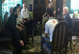 اولين ديدار سناتور مك كين از مقر حكومت موقت سوريه و ديدار با احمد طعمه رئيس حكومت موقت