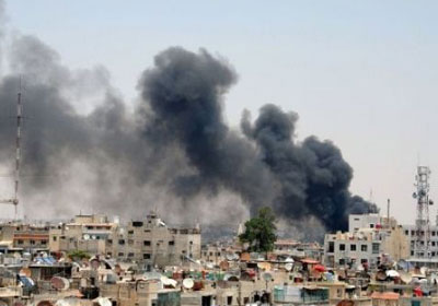 كاخ رياست جمهوري بشار اسد با موشك هاي كاتيوشا هدف قرار داده شد