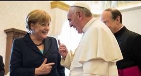 ديدار پاپ فرانسيس و آنگلا مركل