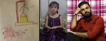 نقاشي مهناي 6 ساله كه باباشو خامنه اي ملعون كشت