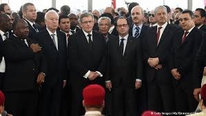 تظاهرات عليه تروريسم در تونس با حضور رهبران فرانسه و ايتاليا