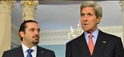 ديدار جان كري با سعد حريري پشت درهاي بسته