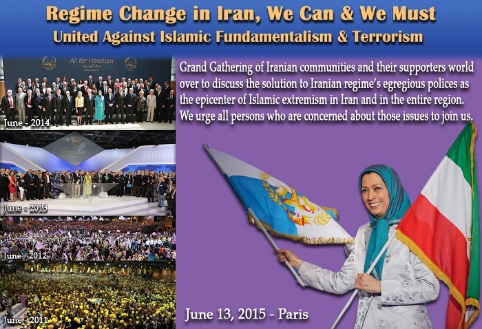 گرد همايي بزرگ مقاومت ايران در پاريس - 13 ژوئن 2015