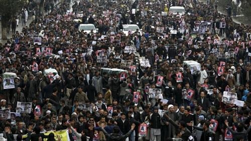 افغانستان - تظاهرات گسترده در کابل در اعتراض به قتل گروگانها